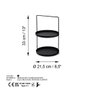 Aberto Design Tilos - Accesorio decorativo de metal Negro